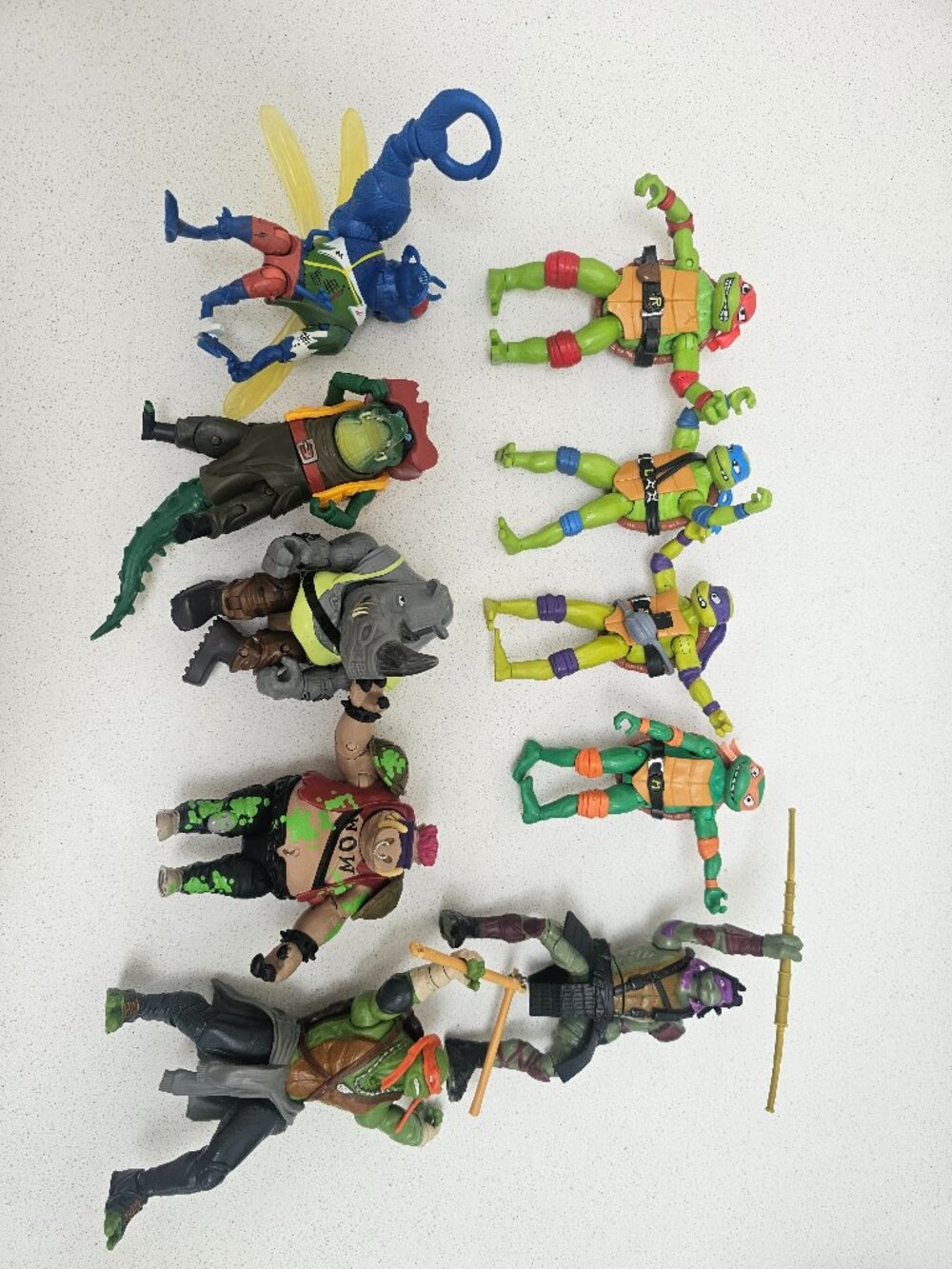 TMNT Teenage Mutant Ninja Turtles Action Figure Lot of 10 + Villains
